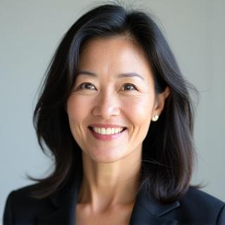 Portrait of Ava Chen, Co-founder and Chief Wellness Officer of VitaSpoke.