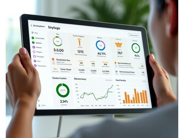 VitaSpoke health analytics dashboard displaying visualized health metrics like heart rate, sleep cycles, and activity levels. A clean, modern interface with charts and graphs.