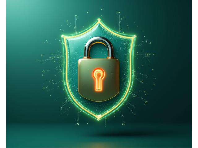 Stylized padlock with glowing data streams, symbolizing robust digital data security and privacy protocols.